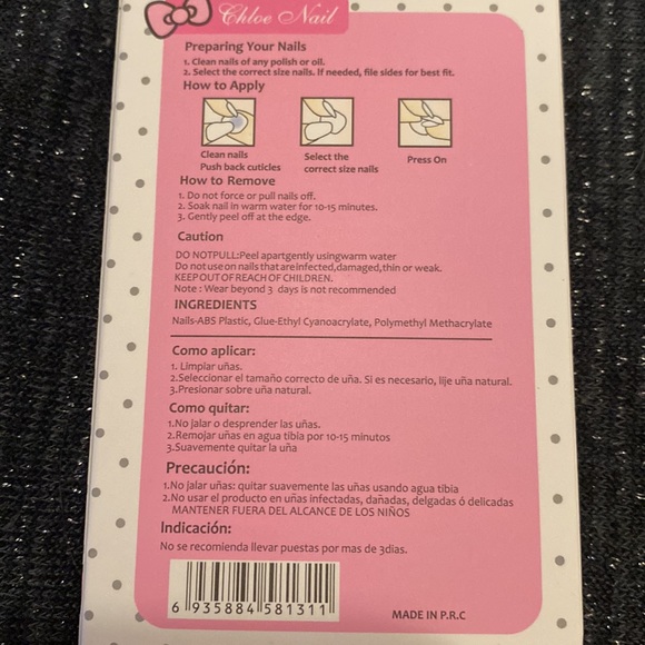 🌟5/$15 Girl’s🎁Bundle: Butterfly Necklace, Hello Kitty Nails&Pink Rose Earrings - Picture 4 of 6